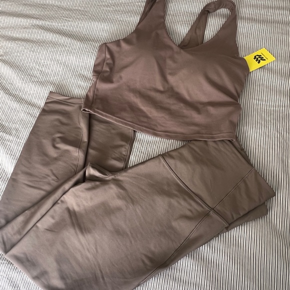 All in Motion Women's Taupe Workout Set - Picture 1 of 3